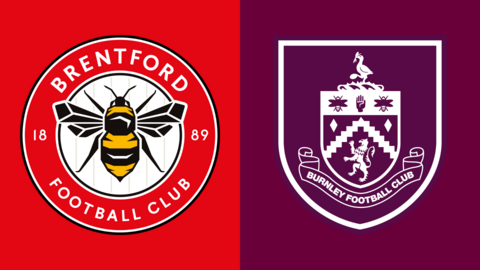 Brentford and Burnley club badges