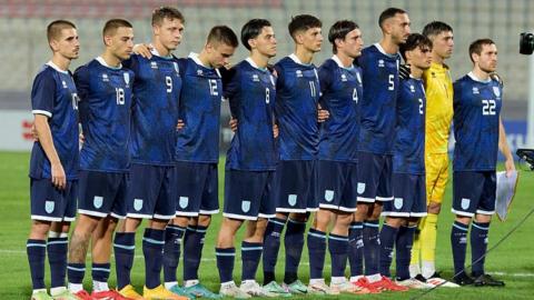 San Marino line up for a team photo