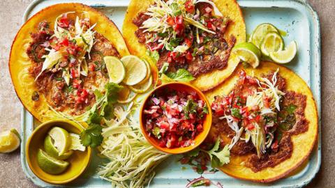 Fiery smashed jalapeño tacos