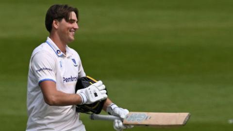 James Coles in action for Sussex againsgt Glamorgan