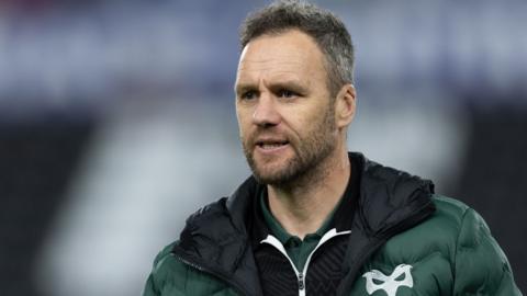 Head coach Mark Jones looks during Ospreys' win over Benetton
