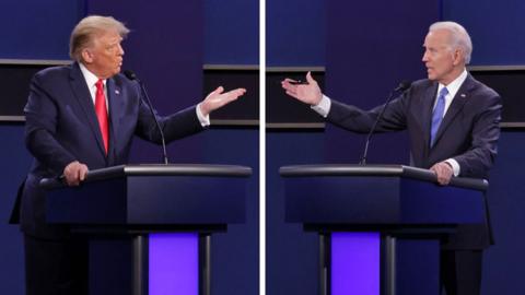 Donald Trump debates Joe Biden