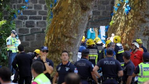 Rescuers in Funchal, 15 August