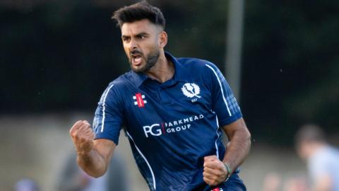 Safyaan Sharif took four wickets for Scotland