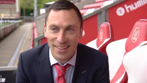 Scott Brown speaks to BBC Sport after being announced as new Fleetwood Town manager. The former Scotland captain recently retired, having last been with Aberdeen as a player-coach.