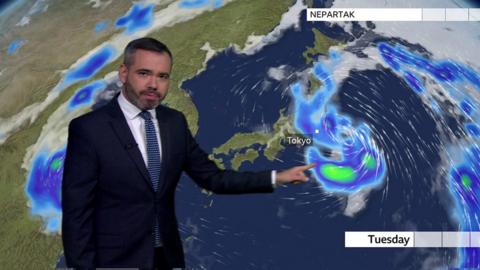 Ben Rich shows where the heaviest rain on the map