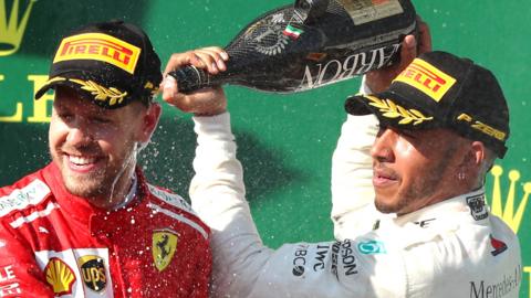 Lewis Hamilton and Sebastian Vettel