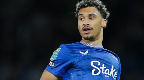 Roman Dixon in action for Everton