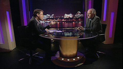 Philip Pullman (right) and Jonathan Freedland