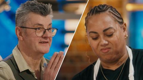 Joe Pasquale and Emily Campbell