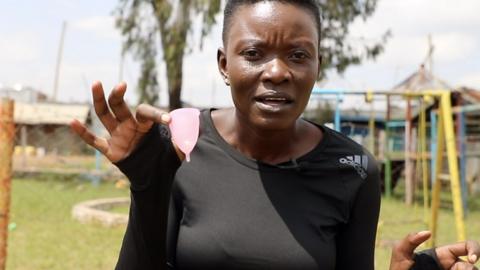 Ebby Weyime and her menstrual cup