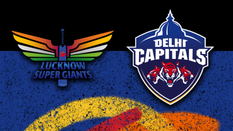 Lucknow Super Giants v Delhi Capitals badge graphic