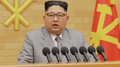 North Korean leader Kim Jong-Un pictured in 2018