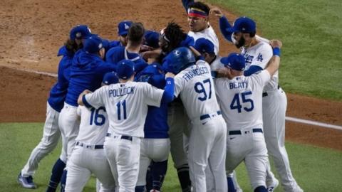 LA Dodgers celebrate World Series win