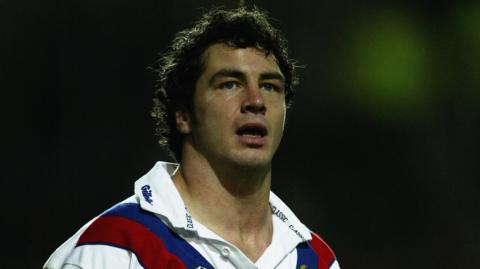 Adrian Morley looks into the distance