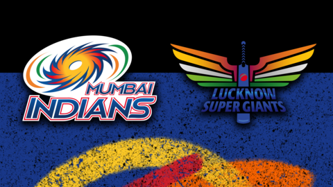 Mumbai Indians v Lucknow Super Giants badge graphic