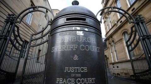The entrance to Edinburgh Sheriff Court.