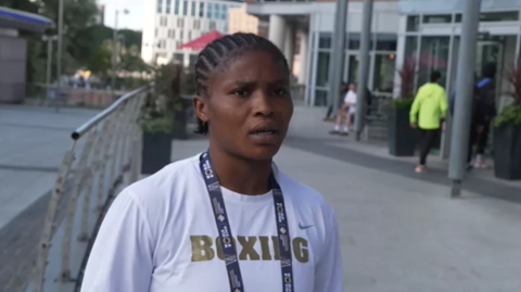 Blessing Oraekwe during an interview with BBC Sport