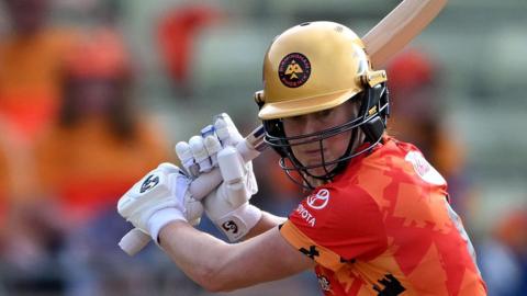 Birmingham Phoenix captain Ellyse Perry plays a shot