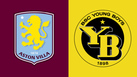 Aston Villa and Young Boys club badges