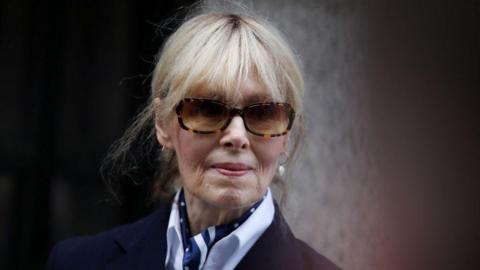 E Jean Carroll outside court