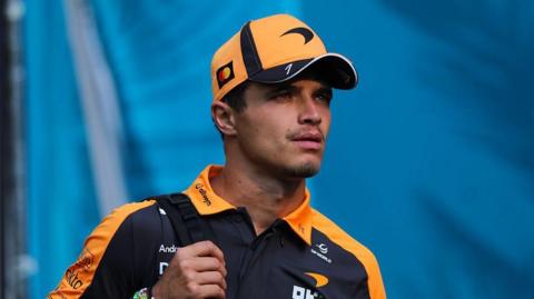 Lando Norris walking