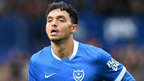 Andre Dozzell playing for Portsmouth