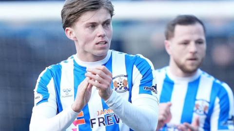 Fraser Murray applauds the Kilmarnock fans
