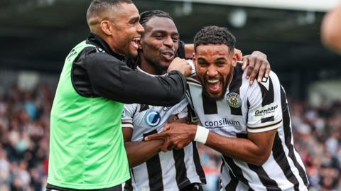 St Mirren celebrate