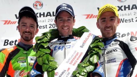 Glenn Irwin, Alastair Seeley and Lee Johnston