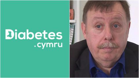 Diabetes.Cymru logo and Eryl Vaughan