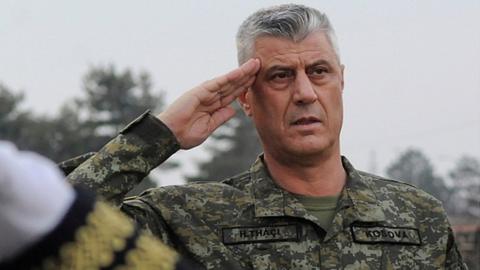 President Hashim Thaci attends a ceremony of security forces in Pristina, Kosovo, December 13, 2018