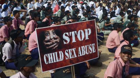 A protest against child sexual abuse