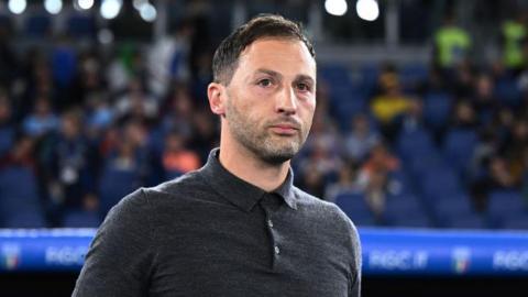 Domenico Tedesco on the touchline during Belgium's Nations League game against Italy in October