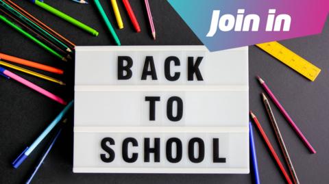 back o school on a board