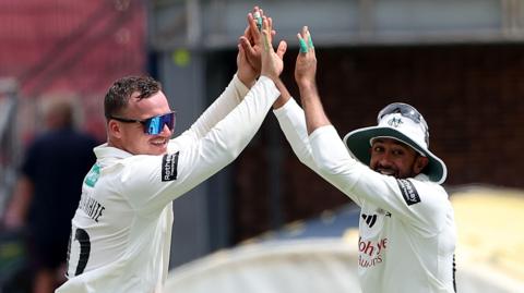 Notts players celebrating