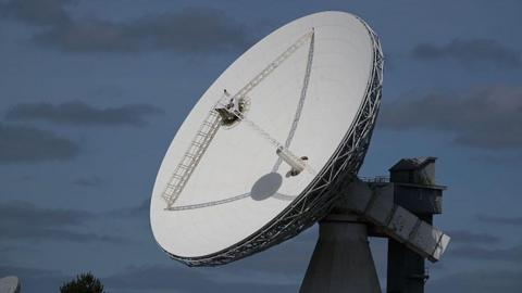 one of the large satellites at goonhilly