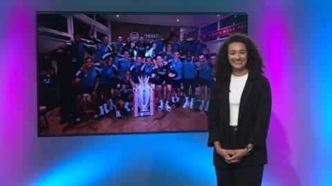 Nina on the Newsround set