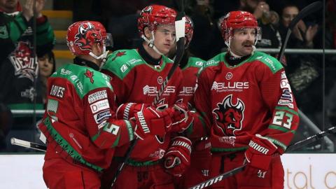 Cardiff Devils players celebrate