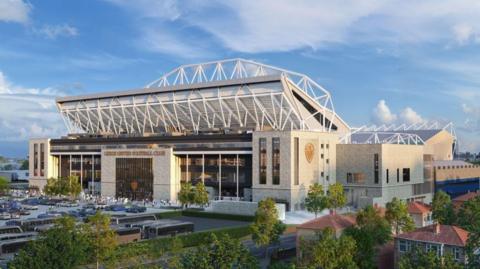 A impression of Elland Road's redevelopment plans