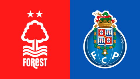 Nottingham Forest v Porto badges graphic