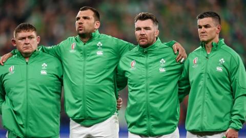 Tadhg Furlong, Tadhg Beirne, Peter O'Mahony and Johnny Sexton