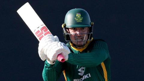 Matthew Breetzke batting for South Africa