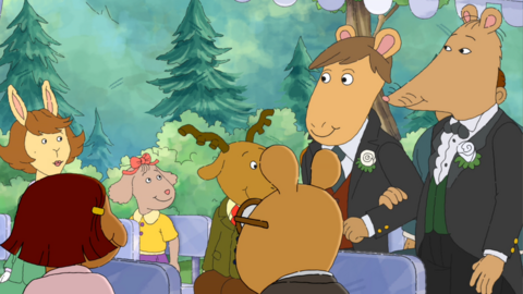 A still from an episode of the children's cartoon Arthur