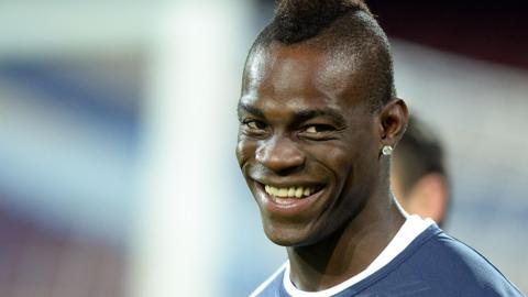 Mario Balotelli smiling