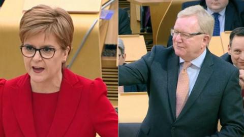 Nicola Sturgeon and Jackson Carlaw