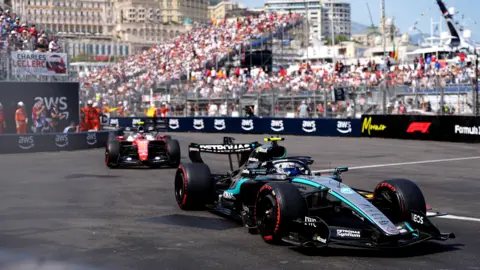 Kimi Antonelli ahead of Lewis Hamilton in the Monaco Grand Prix