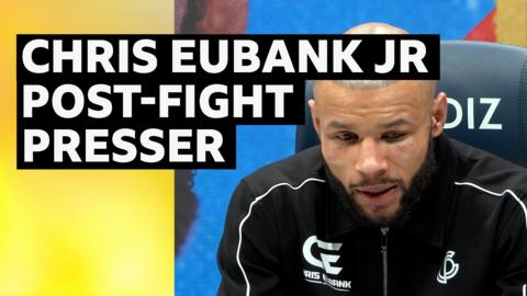 Chris Eubank Jr looks dejected in post-fight presser after losing to Conor Benn