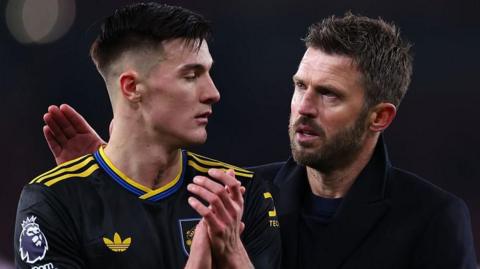 Benjamin Sesko and Michael Carrick