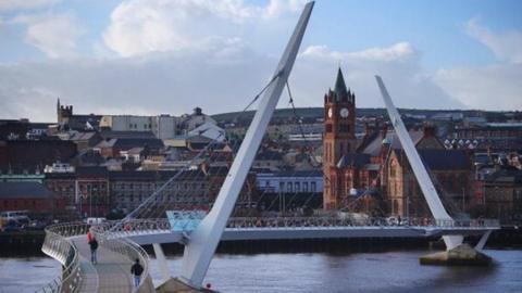 The Peace Bridge in Derry